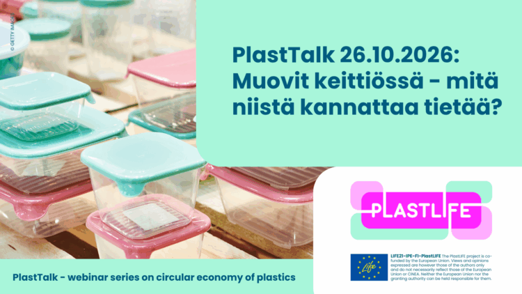 PlastTalk webinaari 26.10.2026 Muovit keittiössä - mitä niistä kannattaa tietää?